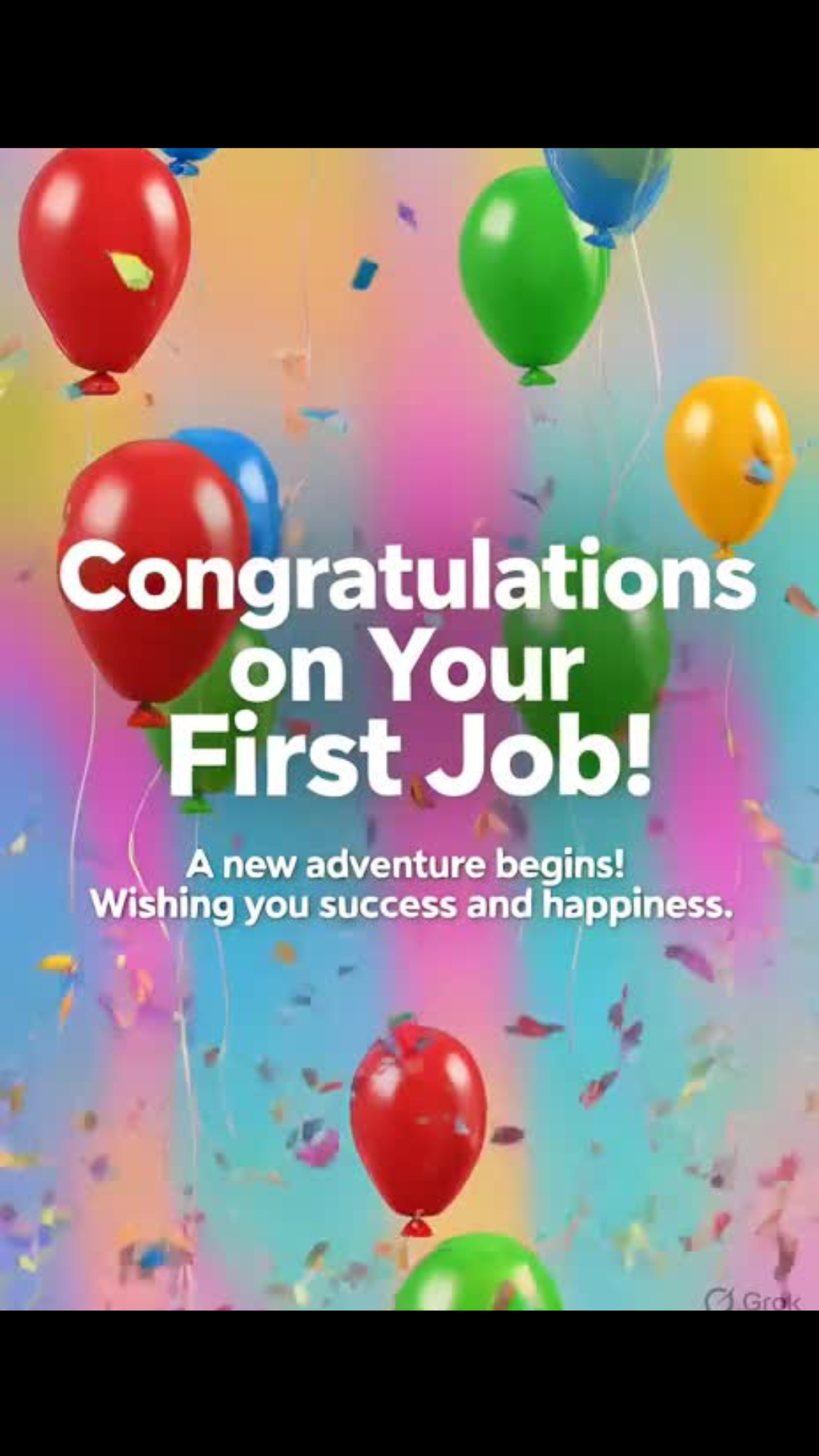 Congratulations on Your First Job